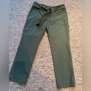 LOFT Green Chinos with Drawstring Waist